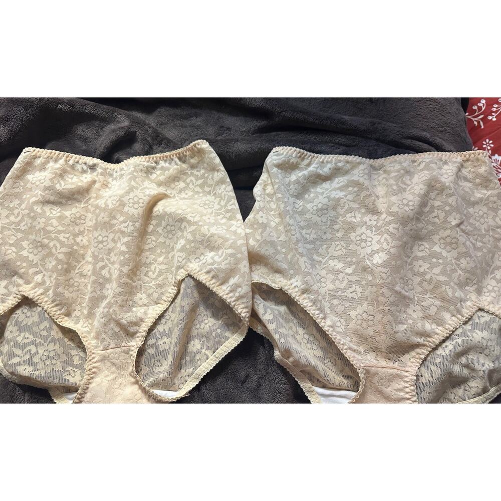 VNT 70s 80s Rago Lace Underwear Beige 2xl UNION MADE USA Brief Panty Granny